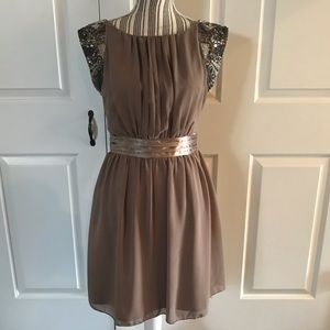 Taupe party dress